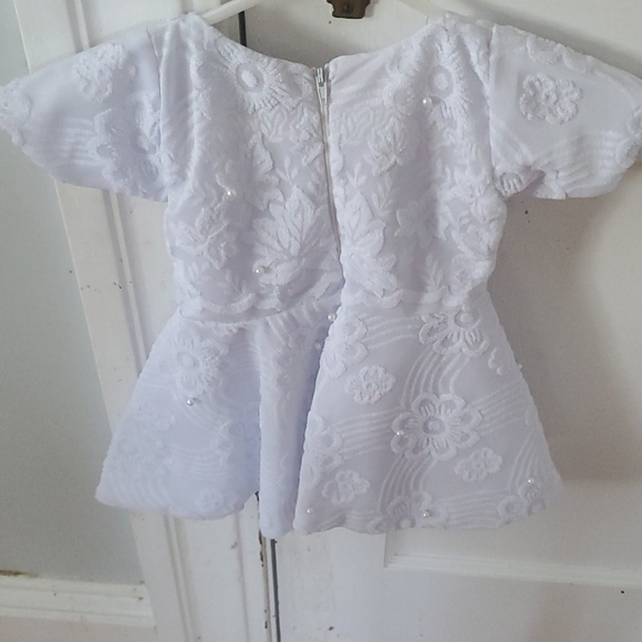 New white lace baby girl dress - Picture 2 of 5
